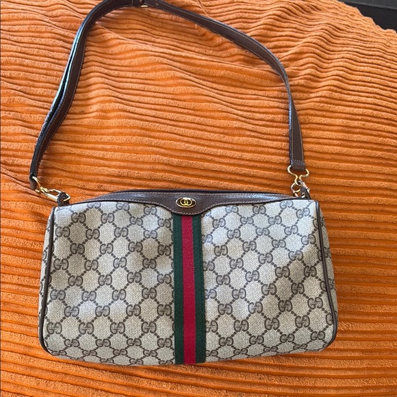 Gucci Beige and Brown Shoulder Bag - Picture 1 of 9